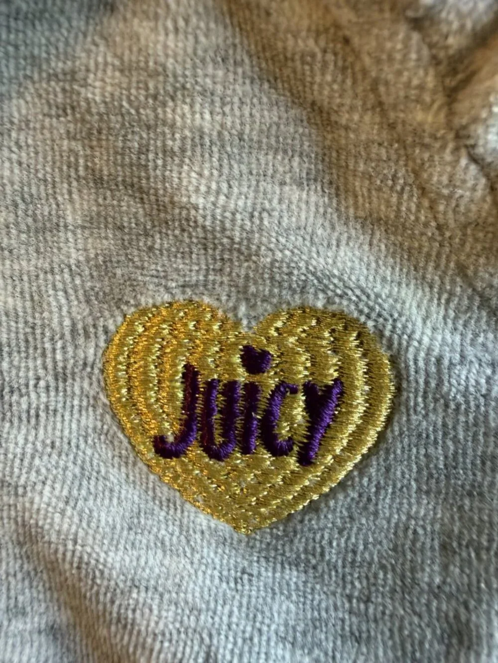 Juicy Couture Girls Velour Full Zip Hooded Track Jacket | Gray | Size 3T